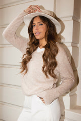 Pull MARIE beige - Baby Alpaga & laine vierge - HORTENCE