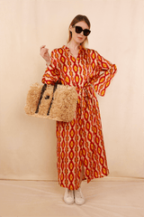 Robe - Kimono MONA été indien - 100 % Soie - HORTENCE