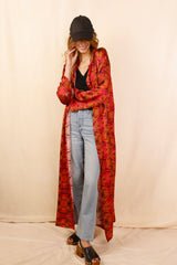 Robe - Kimono MONA rising - 100 % Soie - HORTENCE