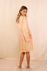 Robe PAOLA Yellow Summer - 100 % Soie - HORTENCE