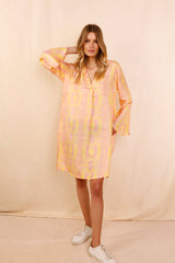 Robe PAOLA Yellow Summer - 100 % Soie - HORTENCE