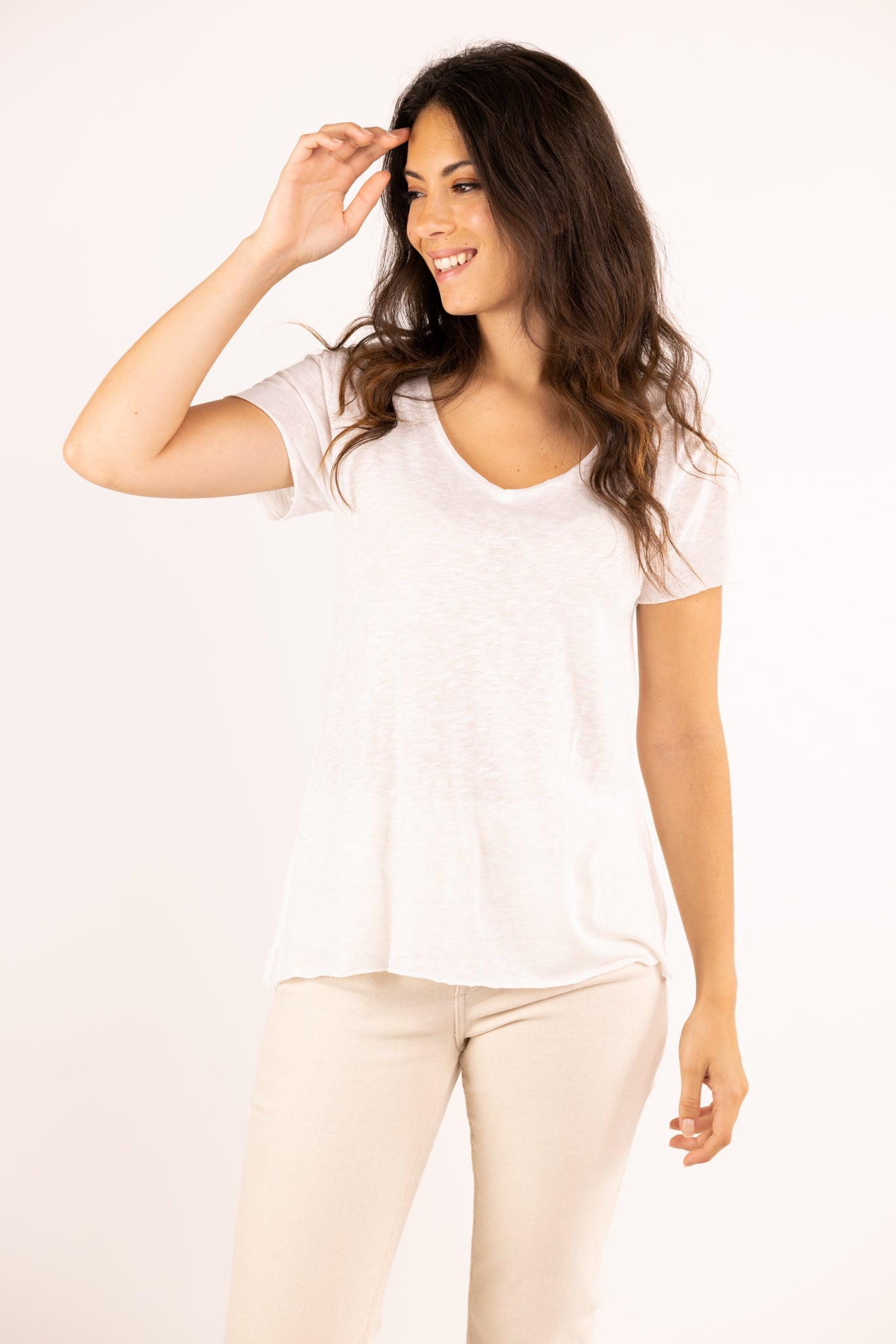 MADISON - Viscose flammé & coton - Blanc